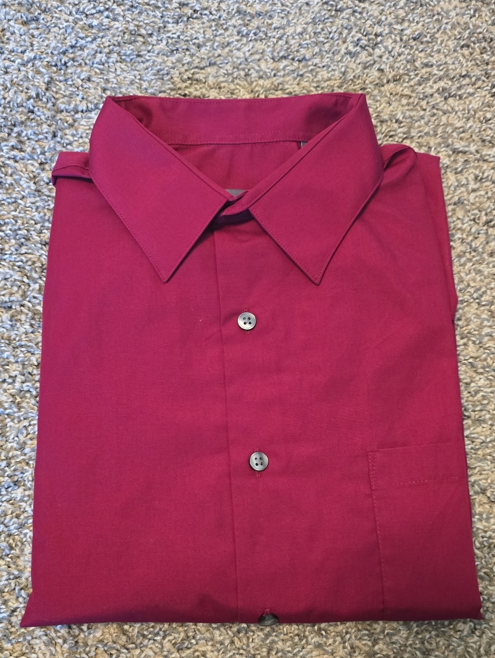 Van Heusen Men's Button-Up Dress Shirt in Raspberry